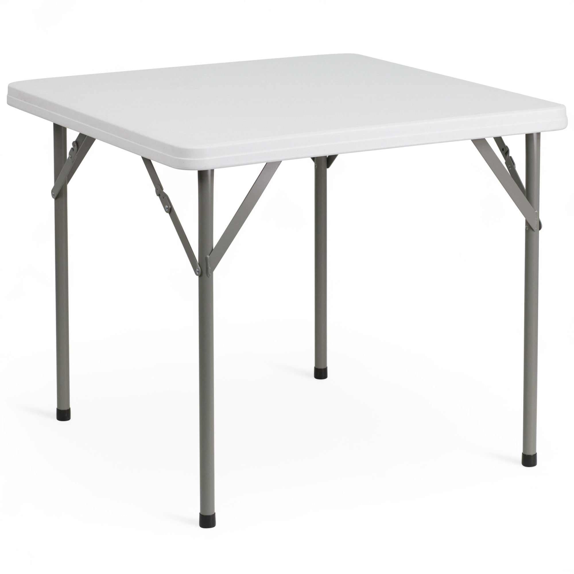 Flash Furniture Square Plastic Folding Table, 34 1/4in. x 34 1/4in. x 29 1/2in.H, White, Model# DADYCZ86